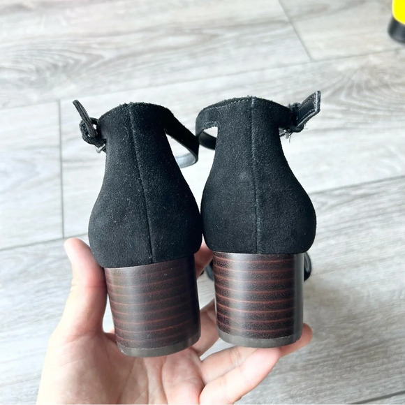 CROWN VINTAGE Valentinaa D'Orsay Black Leather Strappy Pumps - Picture 6 of 15